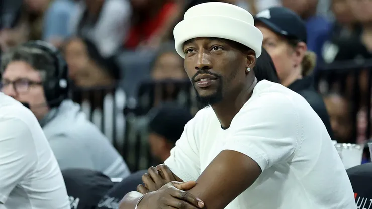 NBA player Bam Adebayo of the Miami Heat attends a game between the Seattle Storm and the Las Vegas Aces.