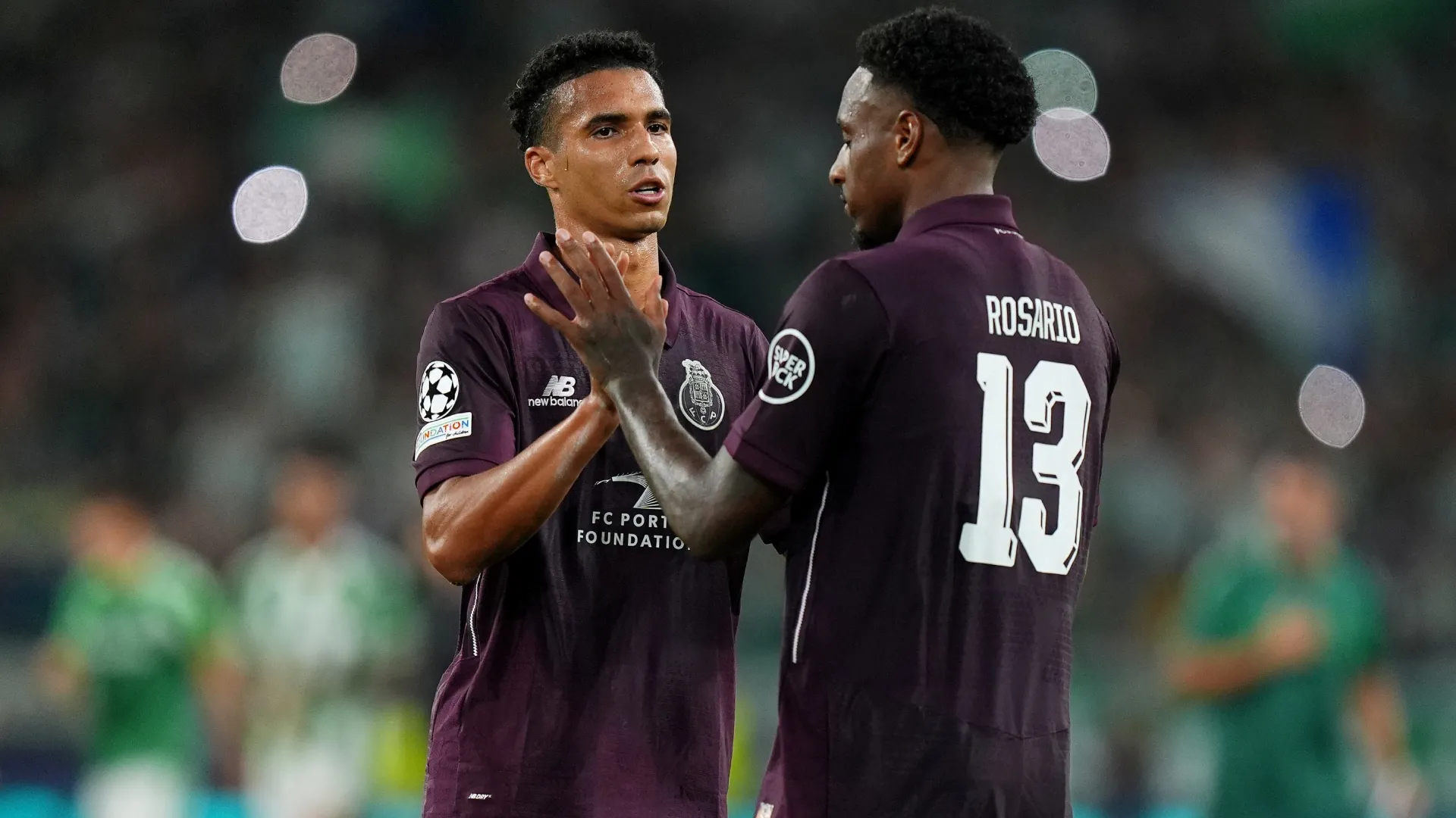 Alberto Costa and Pablo Rosario of FC Porto react after the UEFA Champions League 2026/27 League Phase MD2 match (Source: Angel Martinez/Getty Images)