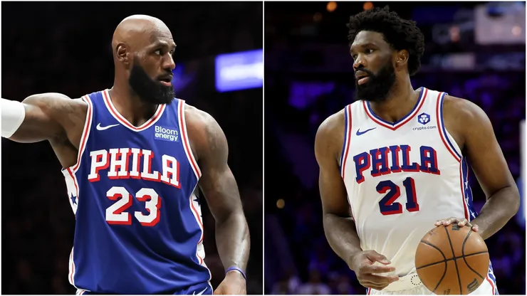 Lebron James (L) Joel Embiid (R).