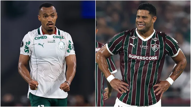 Marlon Freitas of Palmeiras and Hulk of Fluminense