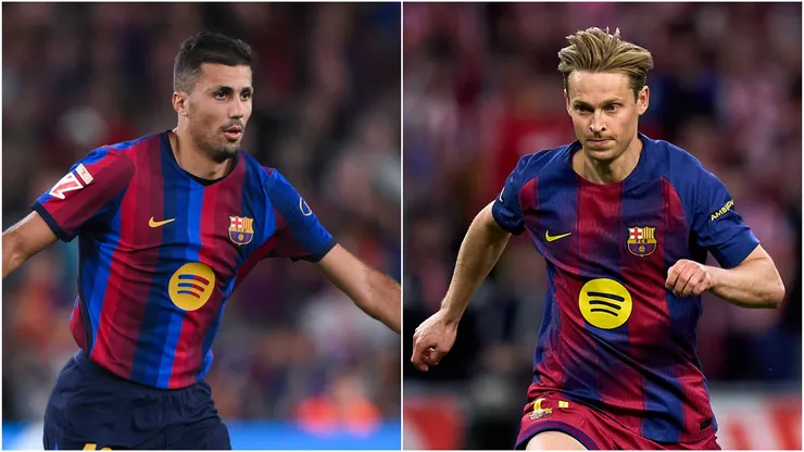 Rodri and Frenkie de Jong of Barcelona.