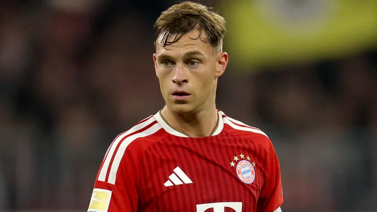 Joshua Kimmich of FC Bayern München looks on during the Bundesliga 2026/27 match.
