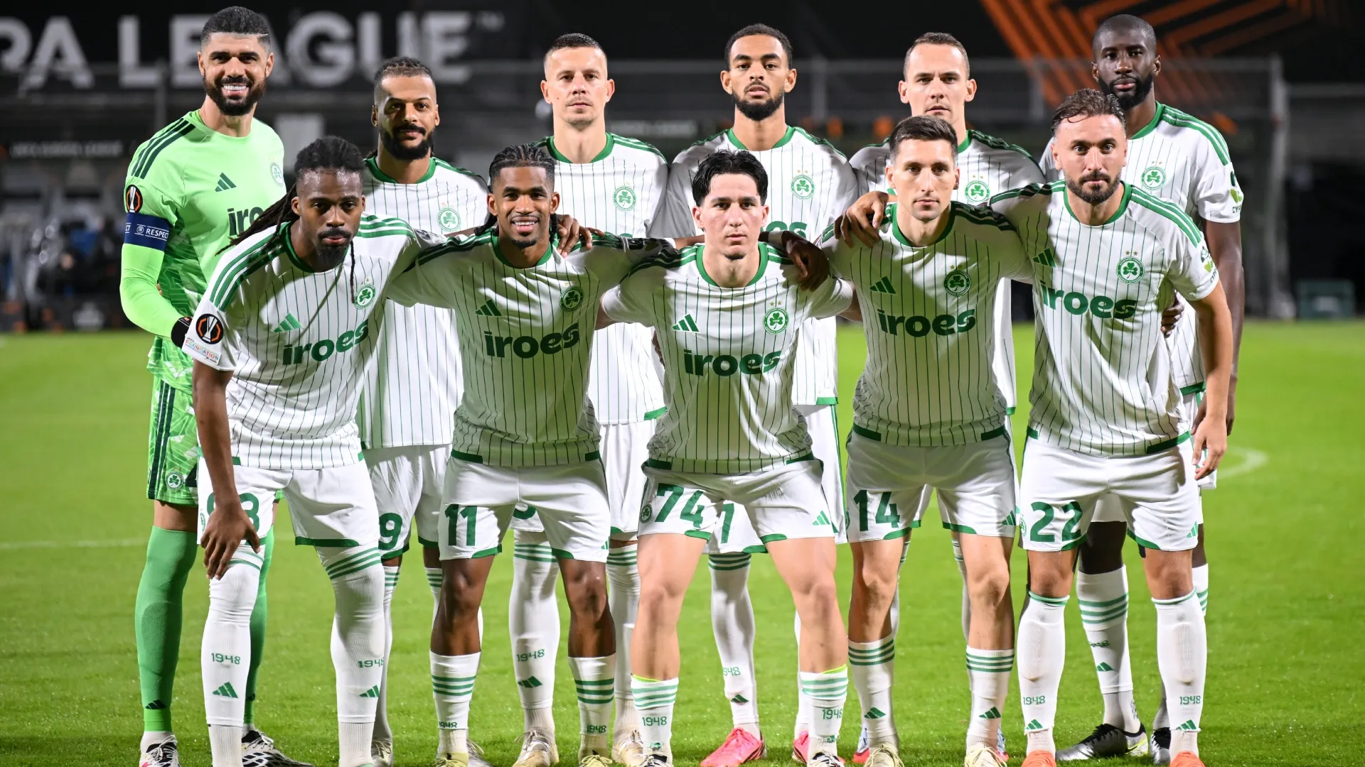 Players of Omonia FC before the UEFA Europa League 2026/27 League Phase MD2 match (Source: Jurij Kodrun/Getty Images)