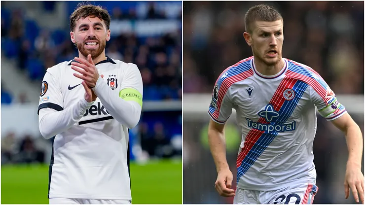 Orkun Kokcu of Besiktas and Adam Wharton of Crystal Palace