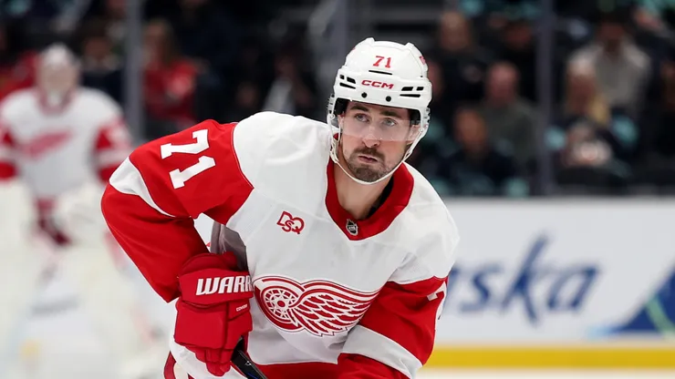 Dylan Larkin #71 of the Detroit Red Wings.