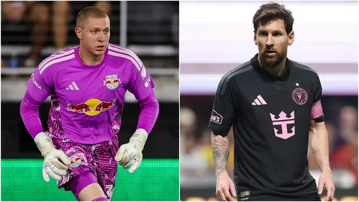 Ethan Horvath #34 of Red Bull New York and Lionel Messi #10 of Inter Miami
