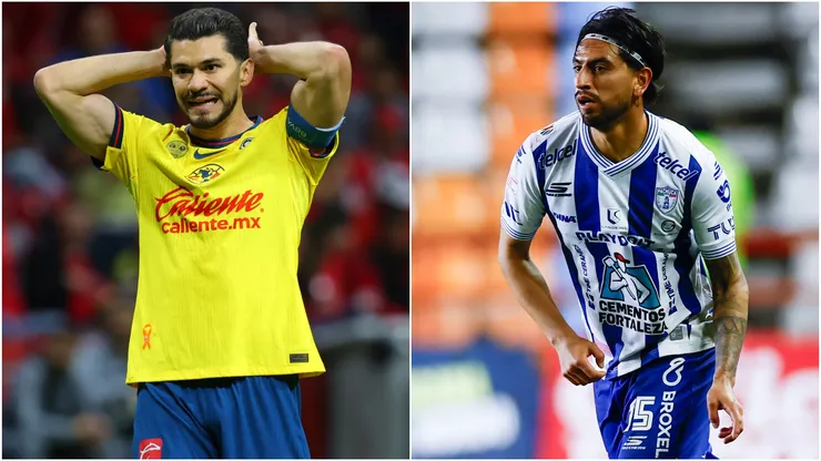 Henry Martin of Club America and Francisco Venegas of Pachuca