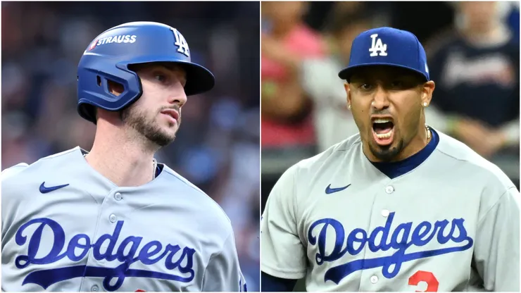 Kyle Tucker and Edwin Diaz of Los Angeles Dodgers.