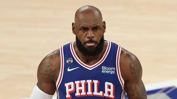 LeBron James #23 of the Philadelphia 76ers