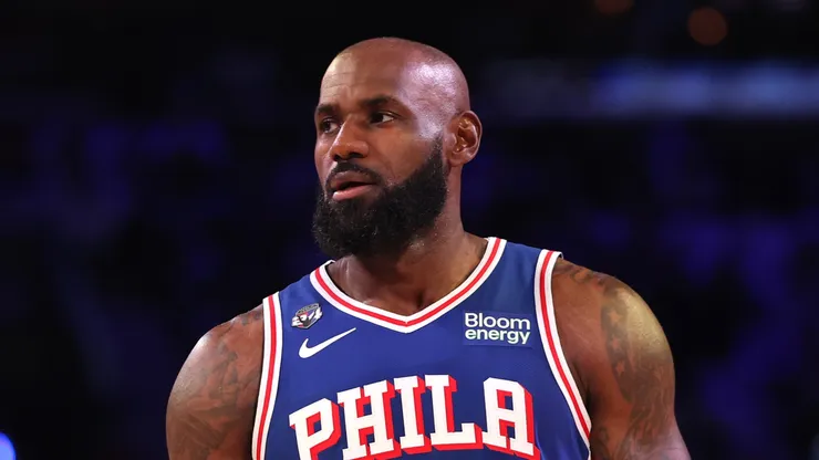 LeBron James #23 of the Philadelphia 76ers