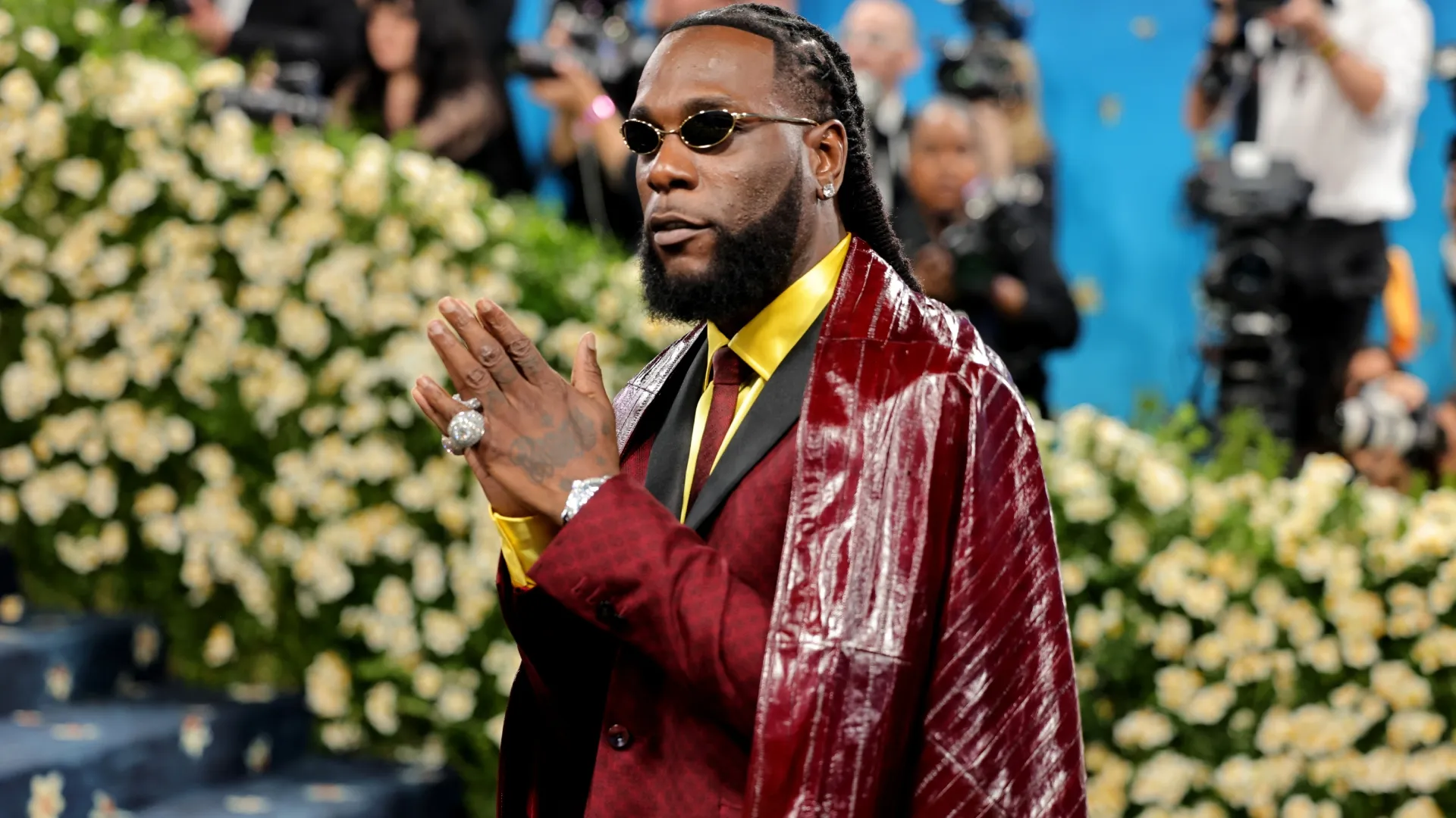 Burna Boy at the 2025 Met Gala Celebrating “Superfine: Tailoring Black Style” (Source: Savion Washington/Getty Images)
