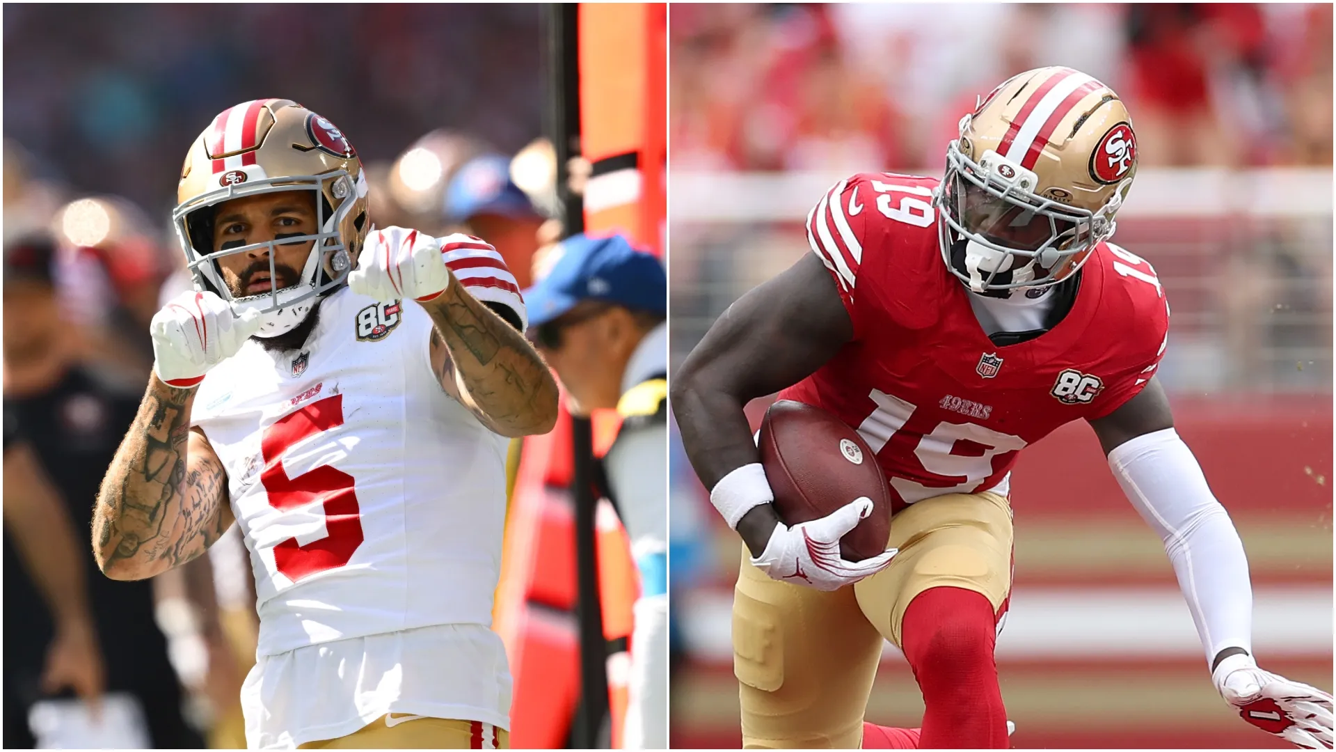Mike Evans and Deebo Samuel of the Niners.