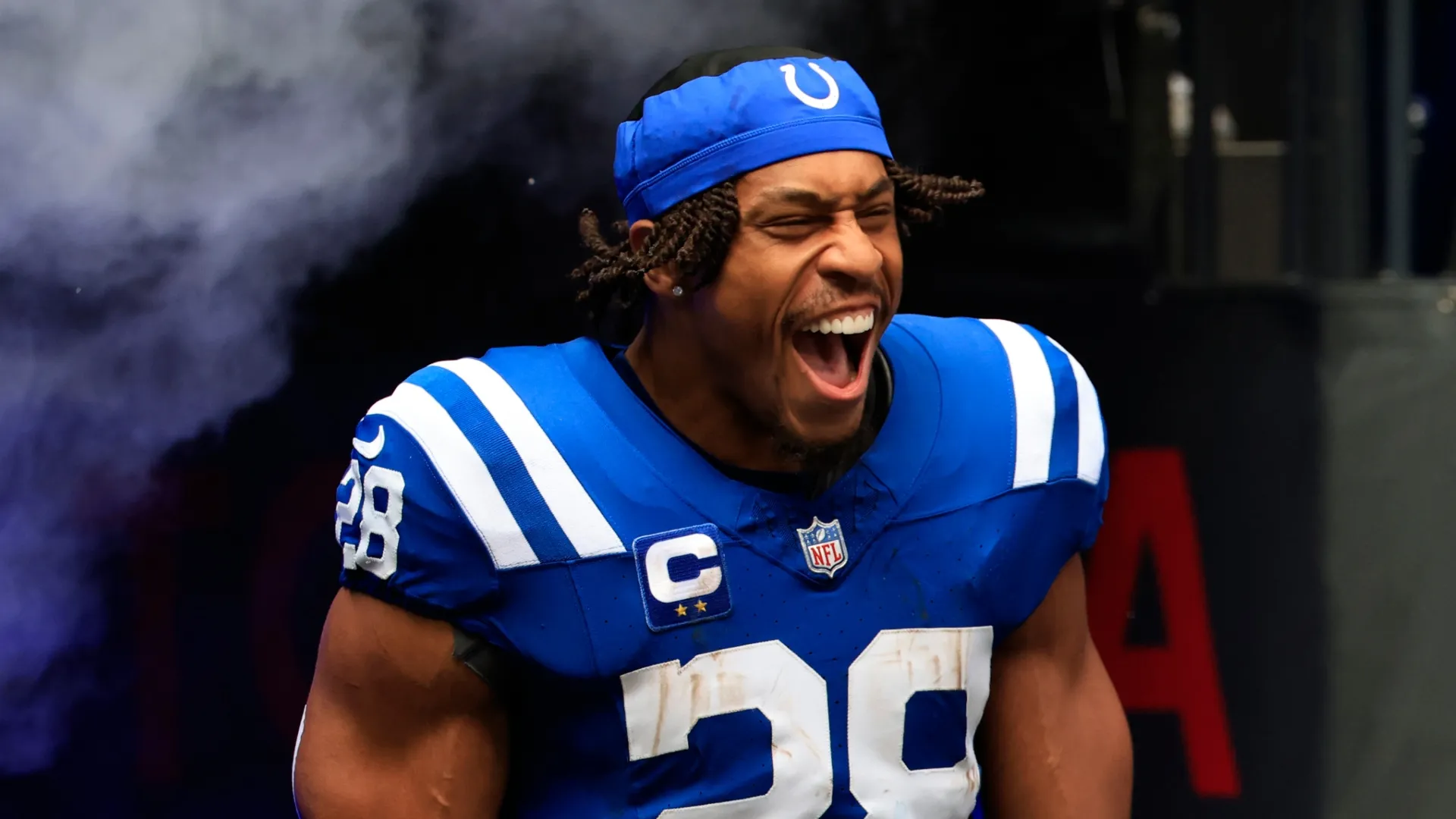 Jonathan Taylor #28 of the Indianapolis Colts