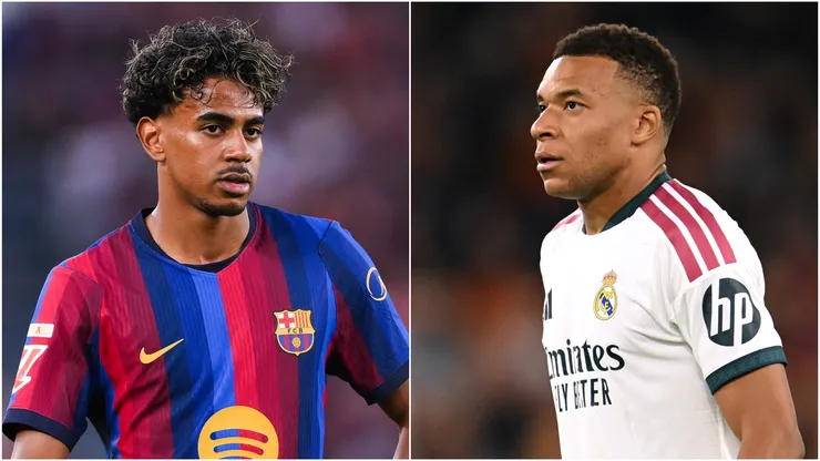 Lamine Yamal of Barcelona and Kylian Mbappe of Real Madrid.