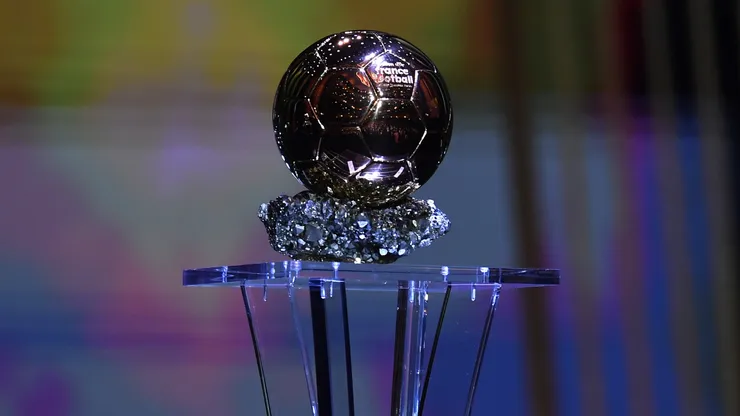 The Ballon d'Or Trophy presented during the The Ballon d'Or ceremony in 2021