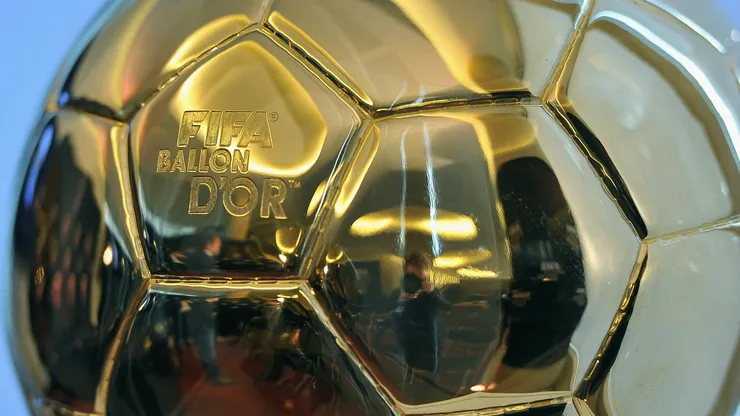 The FIFA Ballon D'Or trophy during the press conference in 2011