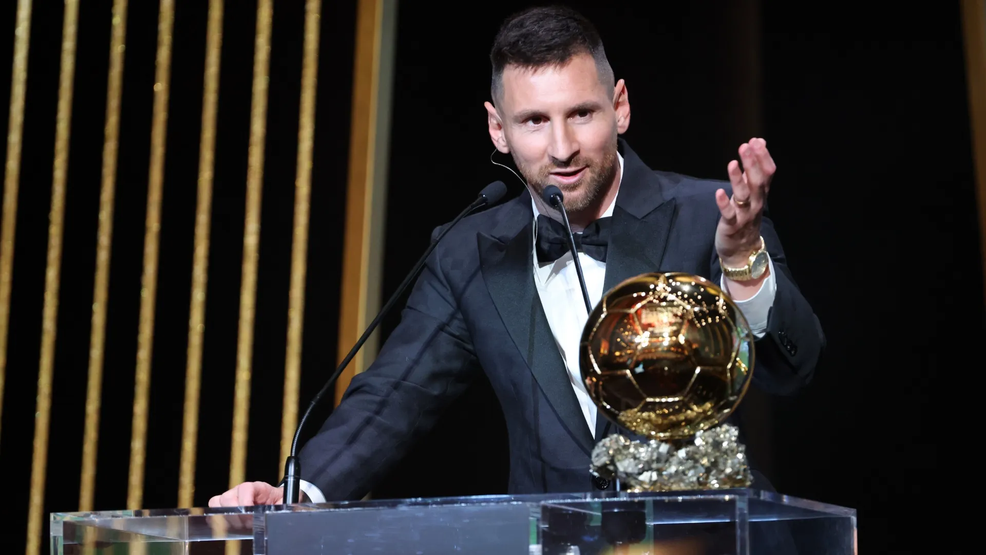 Lionel Messi attends the 67th Ballon D’Or Ceremony in 2023 (Source: Pascal Le Segretain/Getty Images)