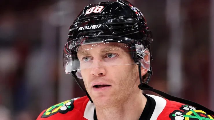 Patrick Kane #88 of the Chicago Blackhawks at United Center.