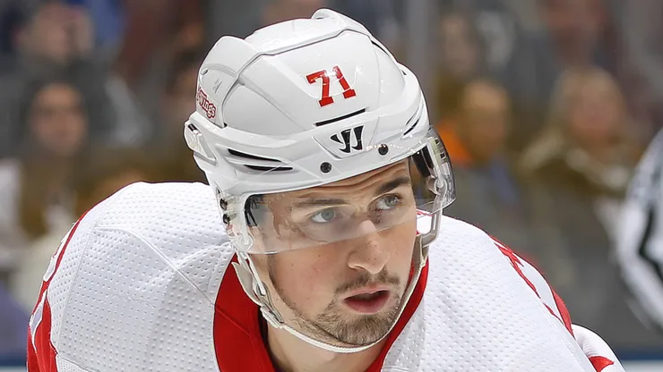Dylan Larkin #71 of the Detroit Red Wings at Scotiabank Arena.