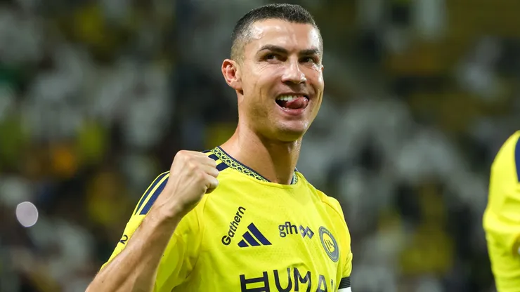 Cristiano Ronaldo of team Al Nassr celebrates.