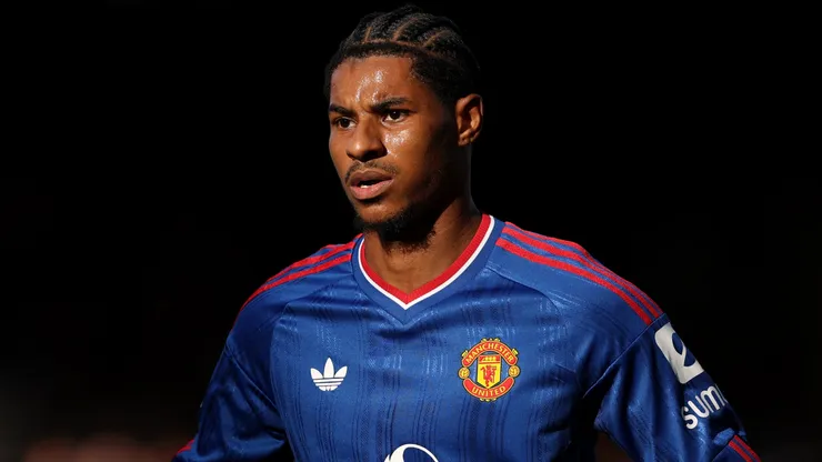 Marcus Rashford of Manchester United during the Premier League 2026/27 match