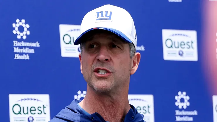 John Harbaugh head coach of the New York Giants