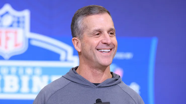 Head coach John Harbaugh of the New York Giants