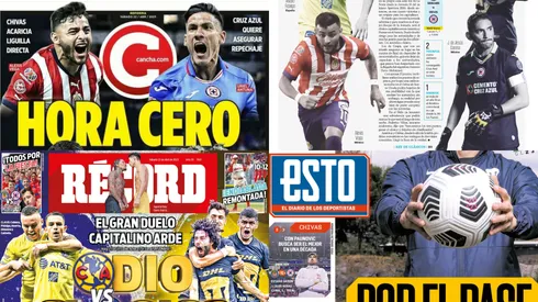 La primera página de los diarios deportivos resaltó a Chivas en el cruce etre los 4 grandes de Liga MX