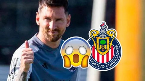 Carlos Salcedo advierte a Messi.