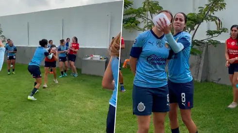 Carolina Jaramillo protagonizó un doble pastelazo en el entrenamiento de Chivas Femenil