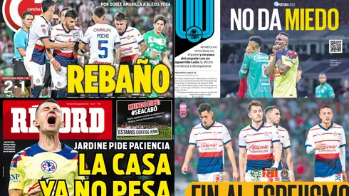 Los diarios deportivos compartieron sus portadas con la derrota de Chivas y el empate del América