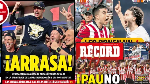 Récord y ESTO fueron los únicos que dedicaron su portada a las Chivas