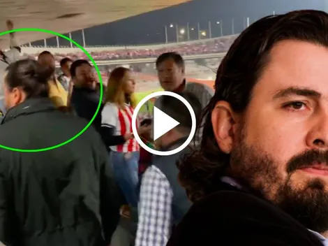 Amaury Vergara se fue del palco antes del final del partido