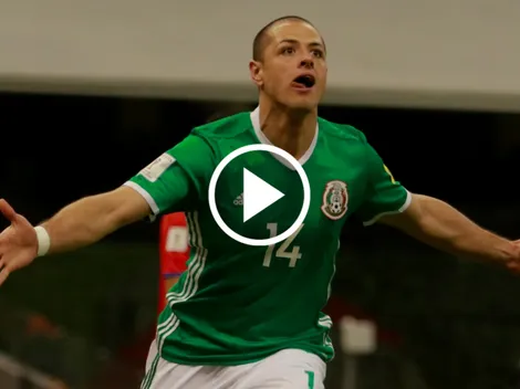 Los tres goles de Chicharito en el Estadio Azteca