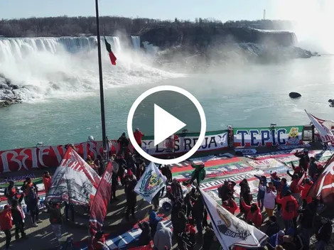 Afición armó épica fiesta en las Cataratas del Niágara