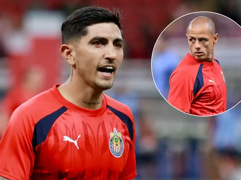 El extraño gesto de Chicharito con Víctor Guzmán