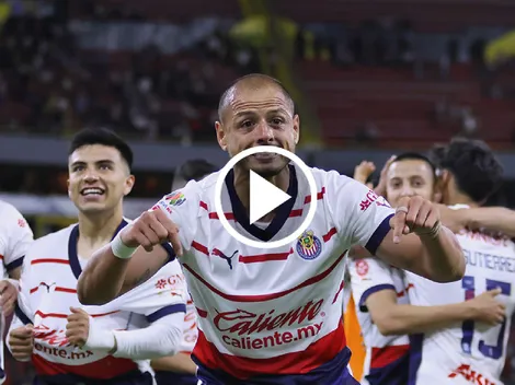 Provocador festejo de Chicharito tras la victoria de Chivas ante Atlas