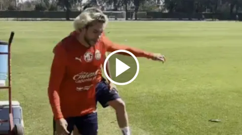 Cowell y Alvarado se lucieron en el entrenamiento.