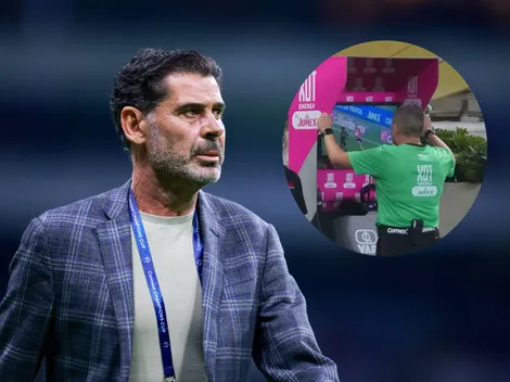 Fernando Hierro fue captado reclamando al árbitro