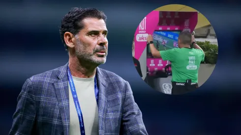 Fernando Hierro fue captado reclamando al árbitro