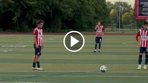 Leo Torres anotó el tercer tanto de Chivas Sub23 justo antes del mediotiempo