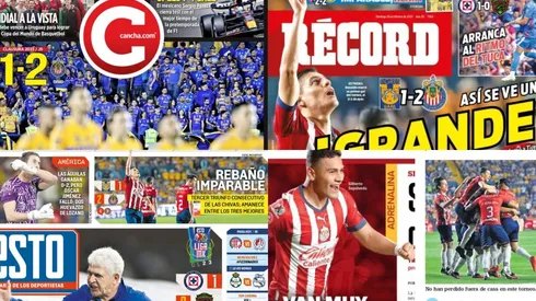 Las portadas del día coincidieron con la victoria de Chivas en el Volcán