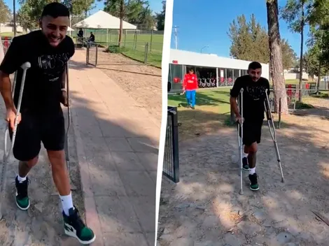 La inesperada visita de Vega en muletas