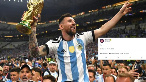 Lionel Messi se coronó este domingo en Qatar 2022 y Chivas no perdió la ocasión de felicitarlo