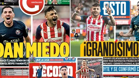 Chivas compartió portadas con su eterno rival: América, este domingo 24 de abril de 2022
