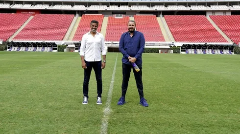 Amaury Vergara en compañía de Muhammed Alkuwari.