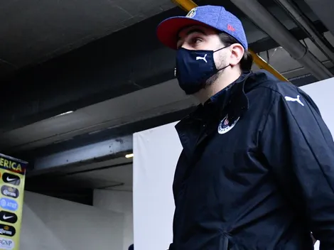 La celebración de Amaury por el triunfo de Chivas en el Clásico