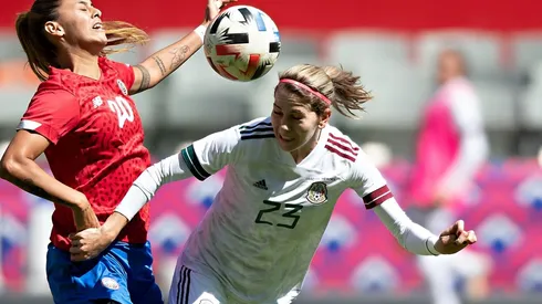 Alicia Cervantes vio acción en la segunda parte del triunfo 3-1 sobre Costa Rica en el Estadio Azteca