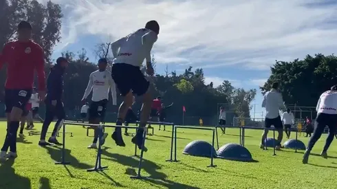 Beltrán, Gudiño y Macías, protagonistas del entrenamiento