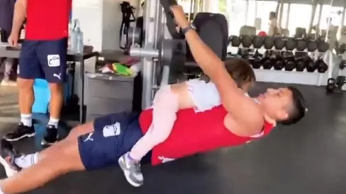 El tierno entrenamiento de Zaldivar con su hija
